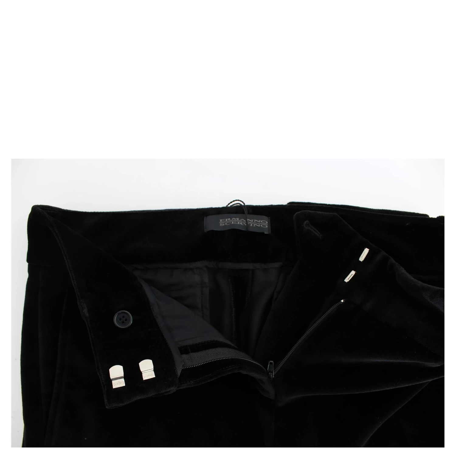 Black Velvet Cotton Straight Legs Pants