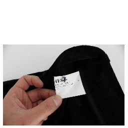 Black Velvet Cotton Capri Bootcut Pants