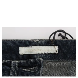 Blue Cotton Blend Slim Fit Jeans