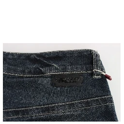 Blue Cotton Blend Slim Fit Jeans
