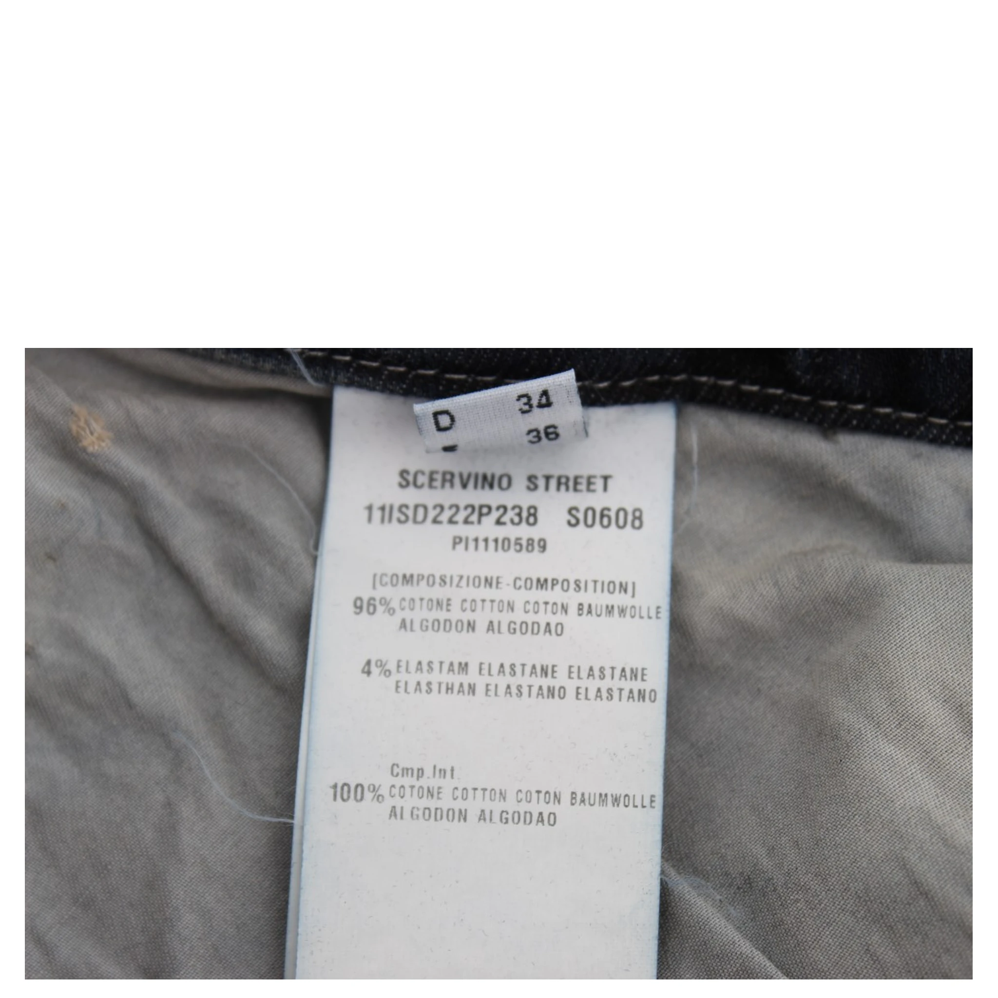 Blue Cotton Blend Slim Fit Jeans