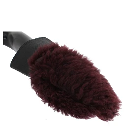Black Leather Bordeaux Shearling Gloves