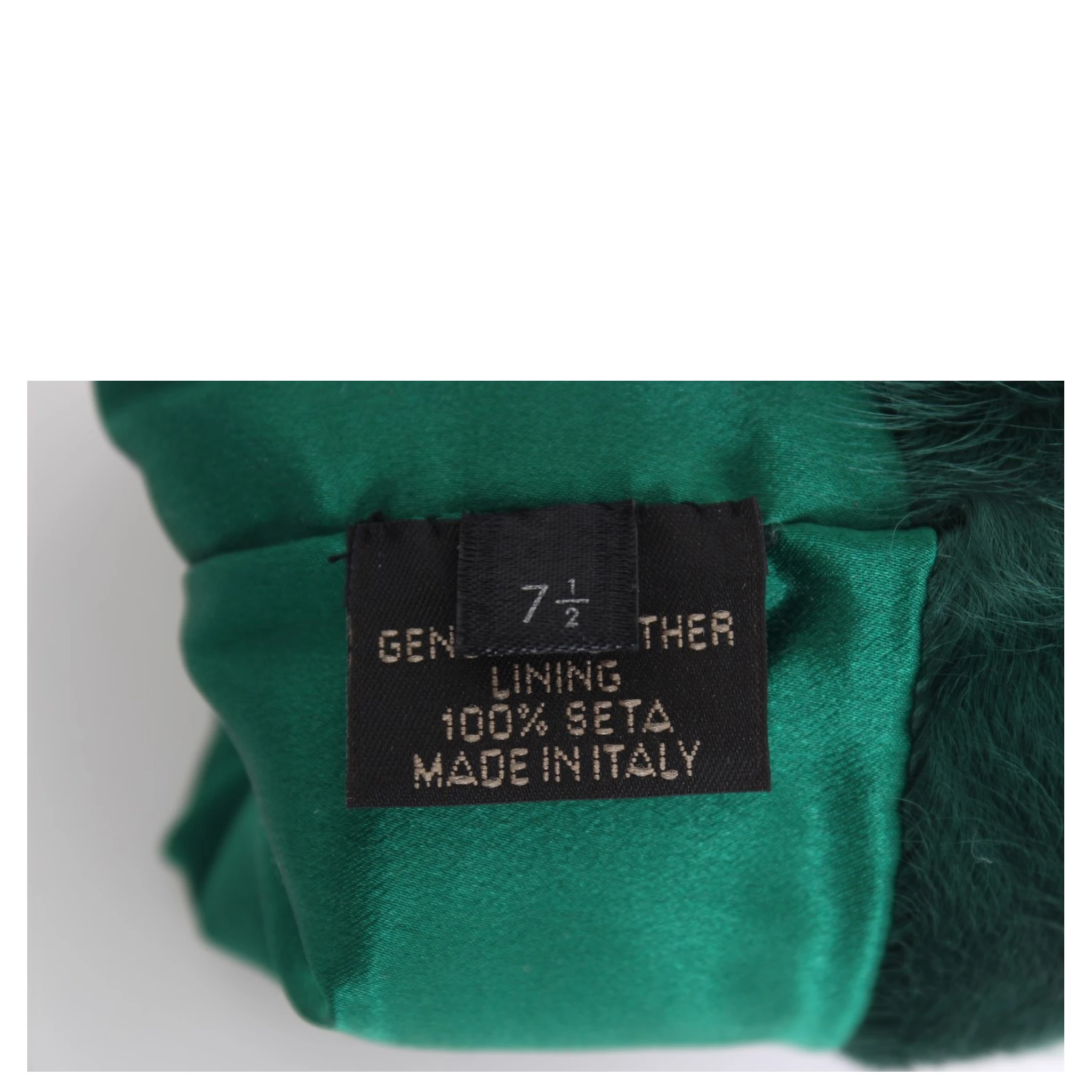 Green Leather Xiangao Fur Elbow Gloves