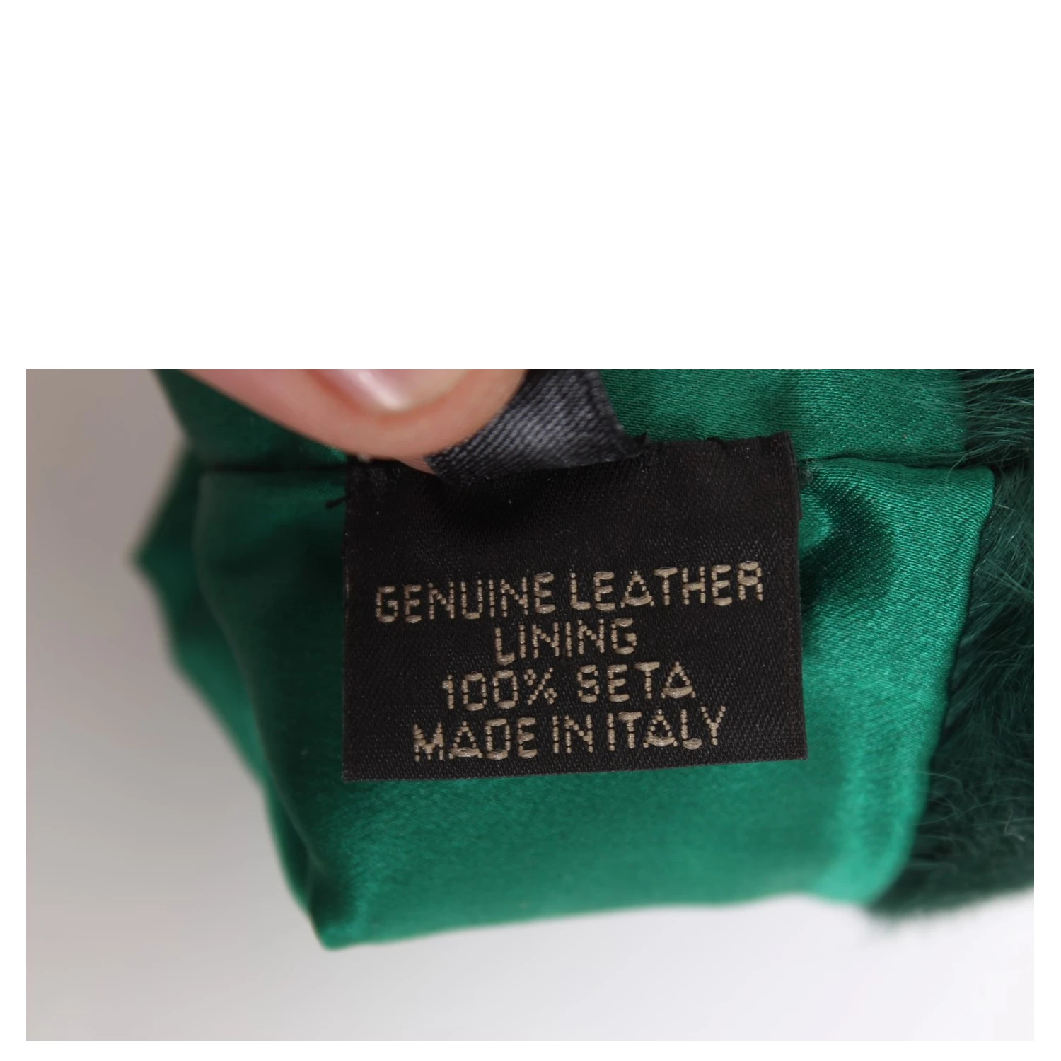Green Leather Xiangao Fur Elbow Gloves