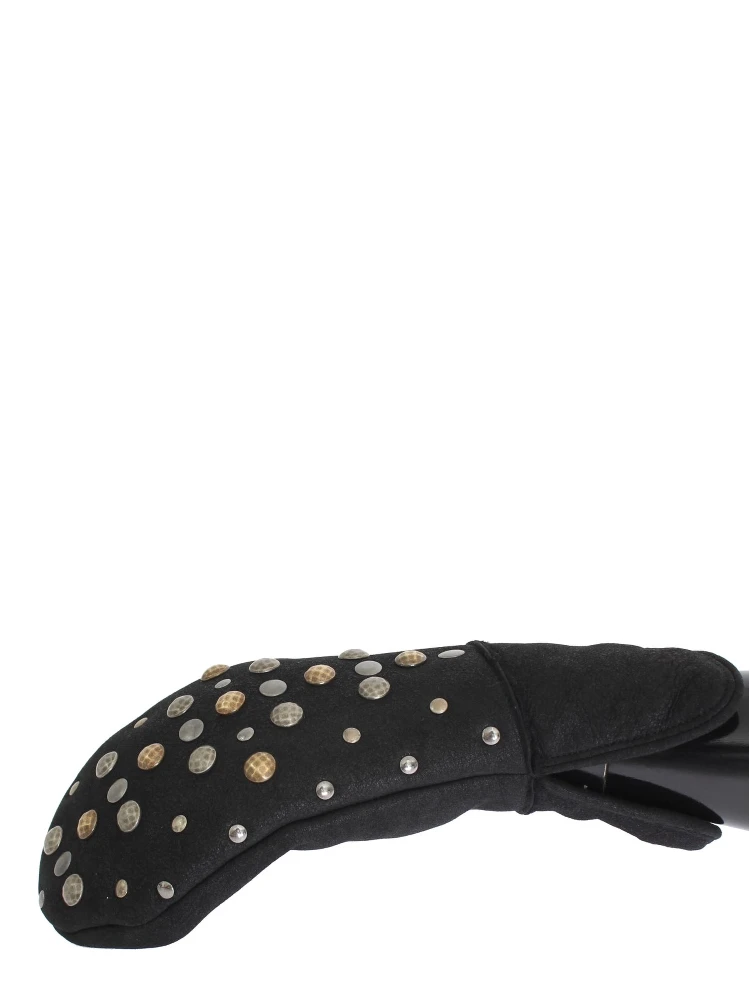 Gray Wool Shearling Studded Gloves alternative