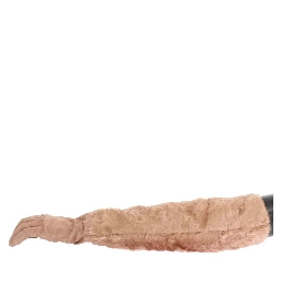 Beige Suede Xiangao Fur Elbow Gloves