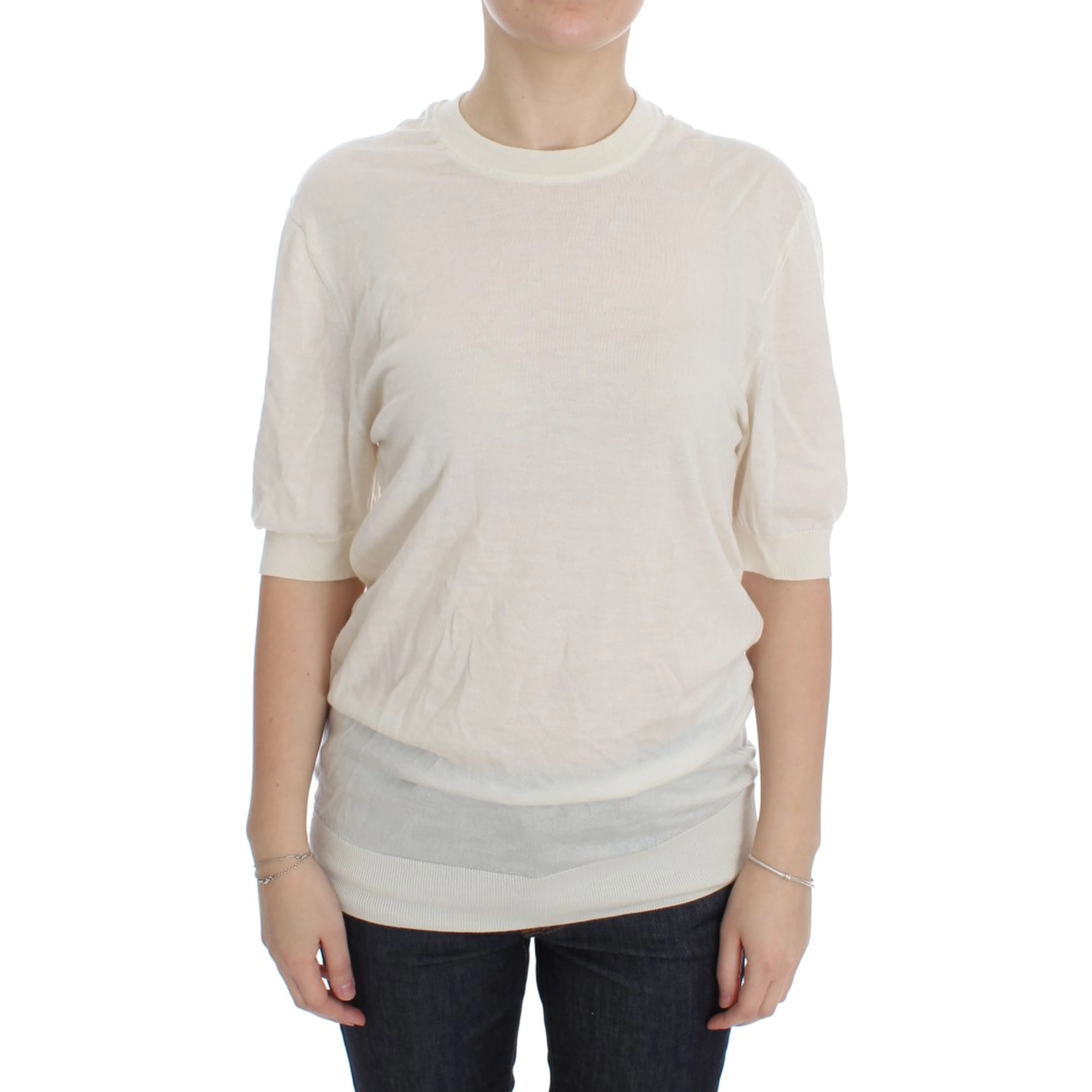 White 100% Cashmere Sweater