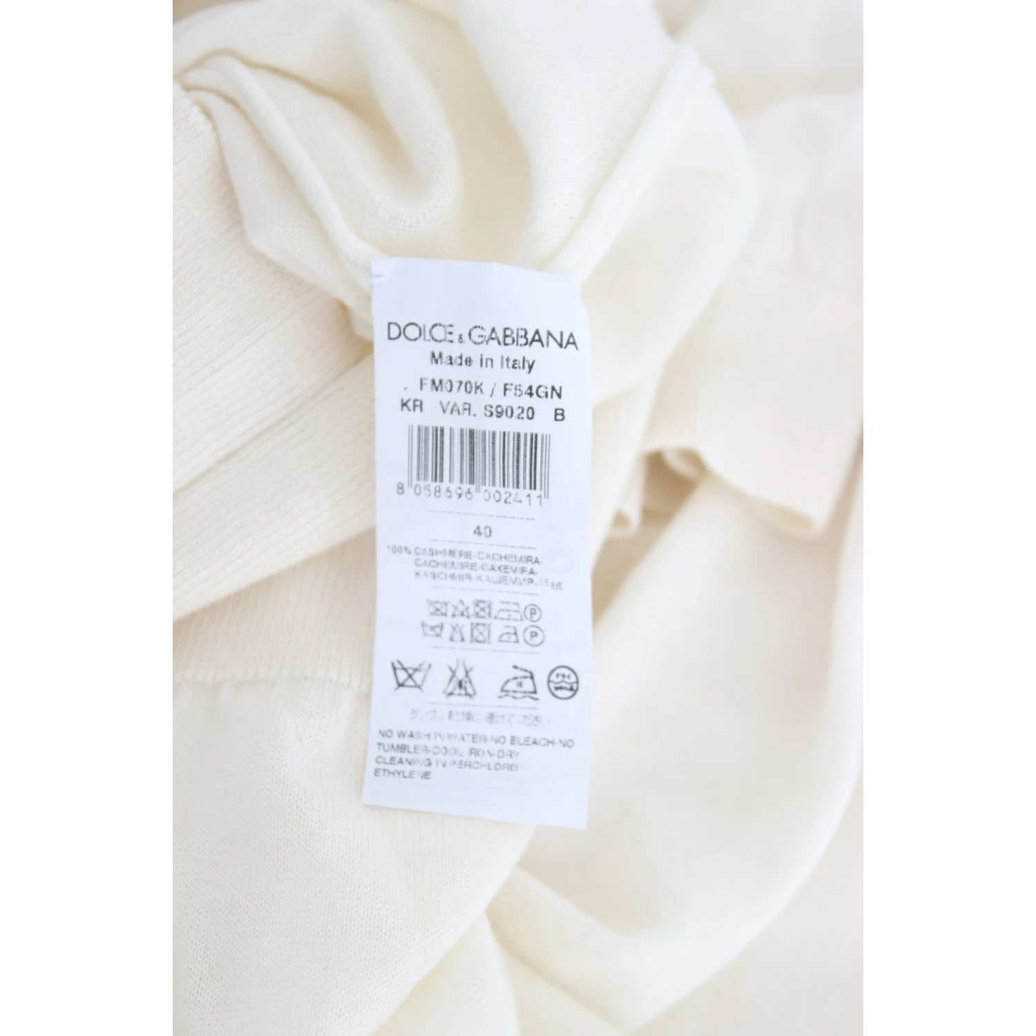 White 100% Cashmere Sweater