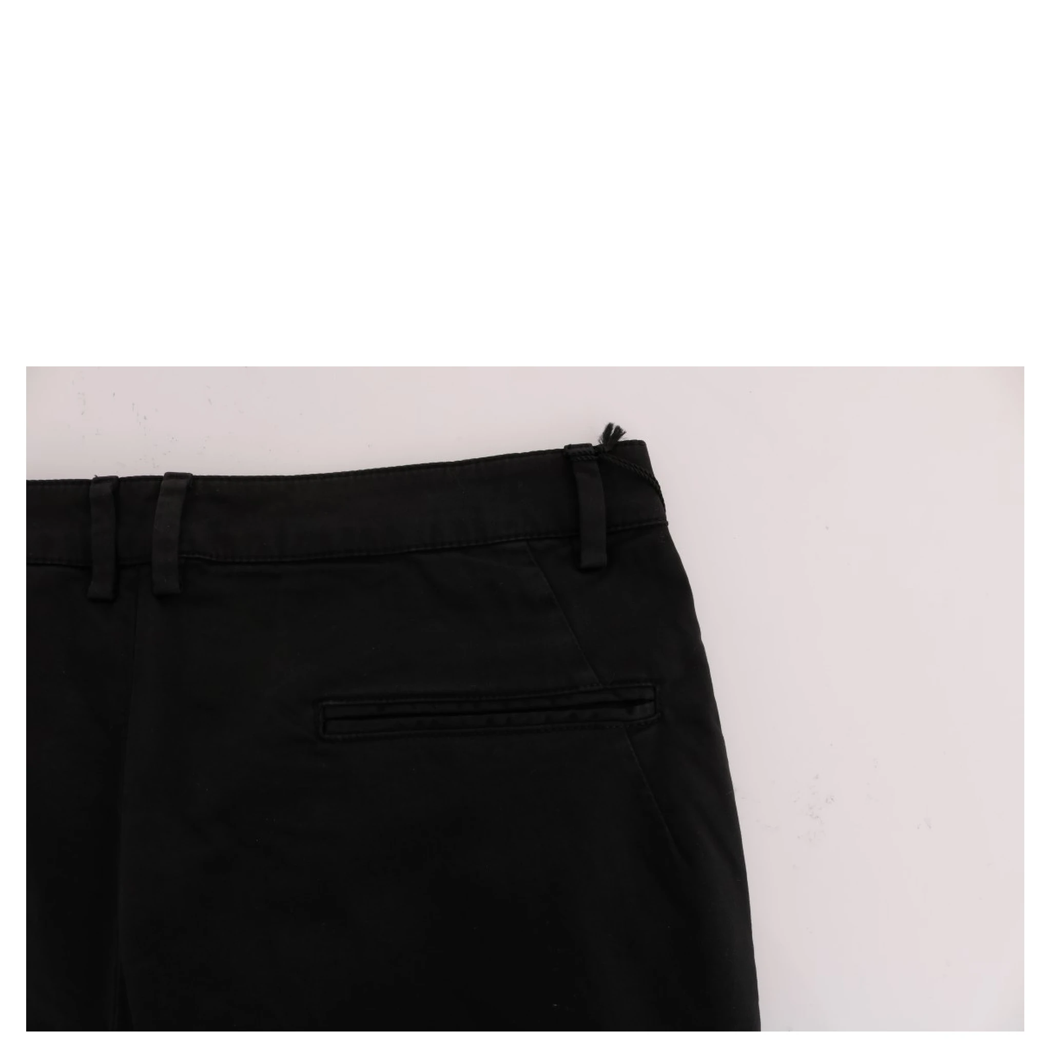 Black Slim Fit Cotton Stretch Pants