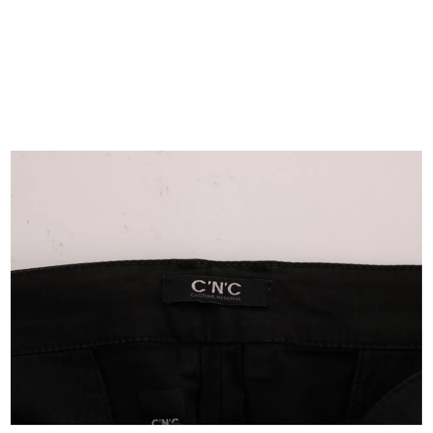 Black Slim Fit Cotton Stretch Pants