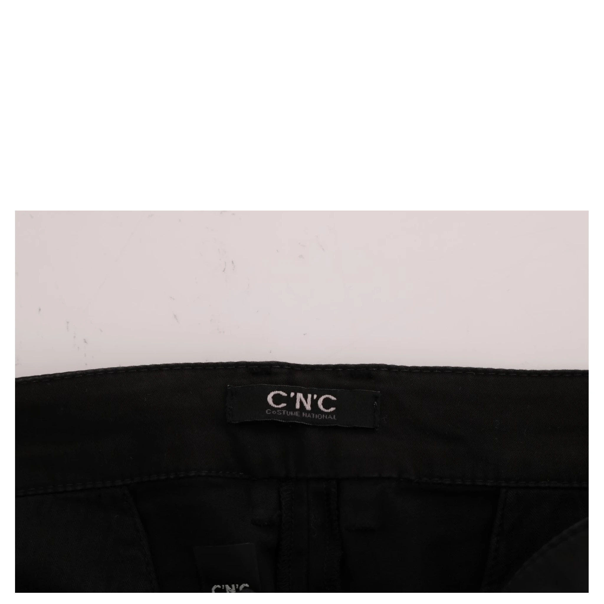 Black Slim Fit Cotton Stretch Pants
