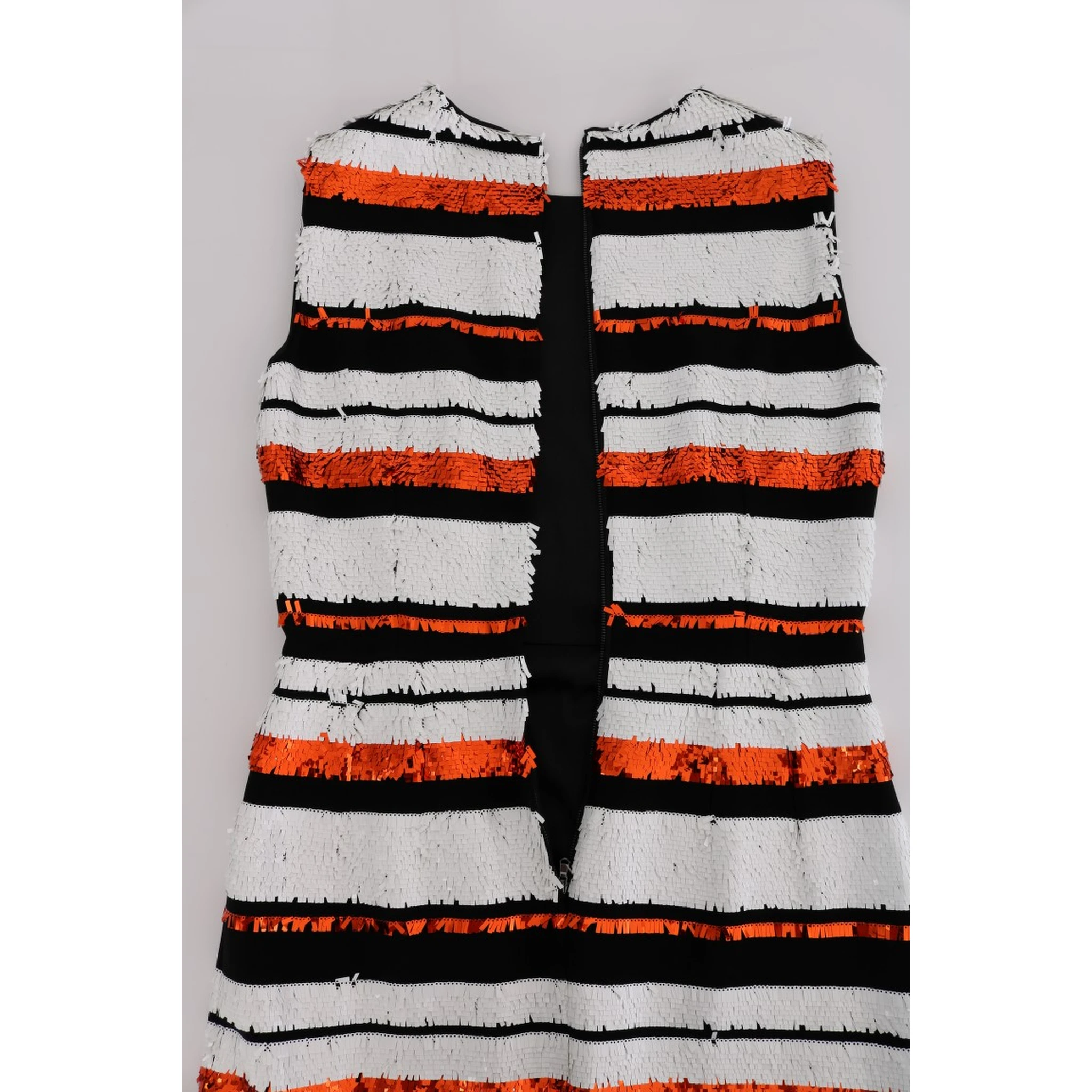 Multicolored Striped Sequined Stretch Dress