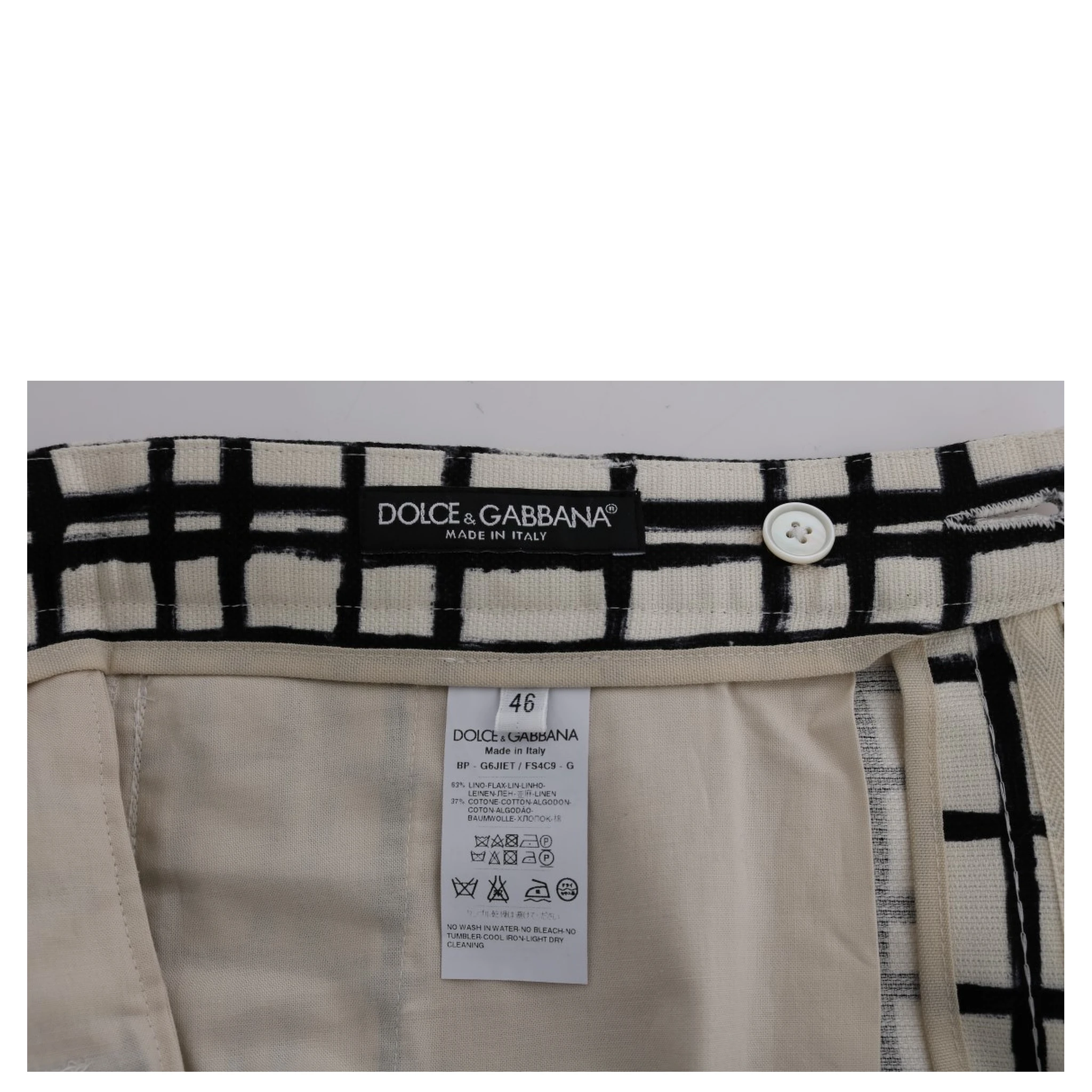 White Black Striped Casual Shorts