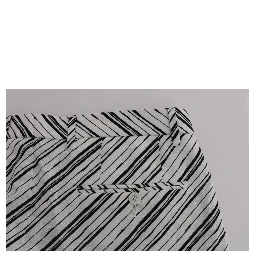 White Black Striped Casual Shorts