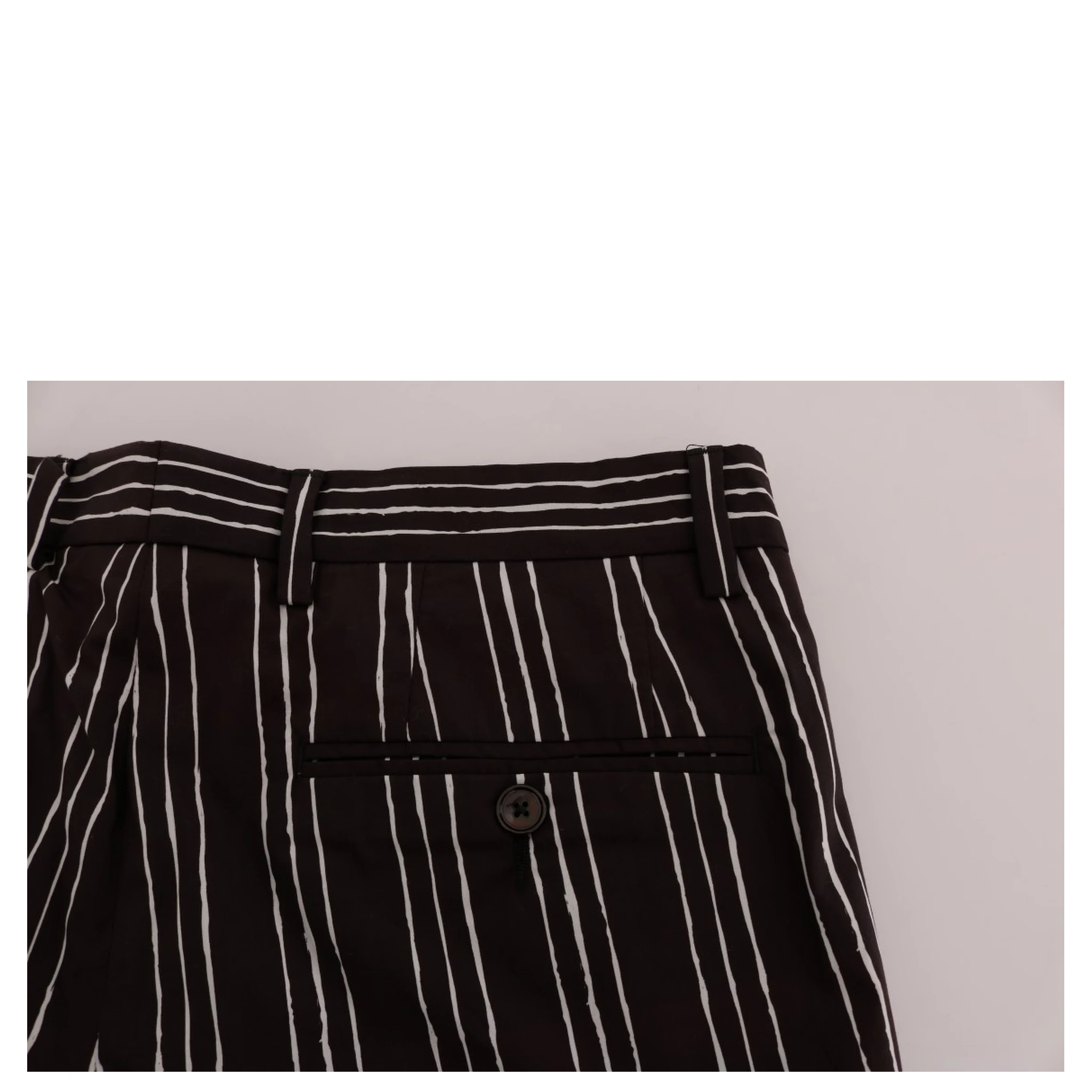 Bordeaux White Striped Hemp Casual Shorts