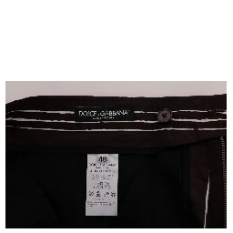 Bordeaux White Striped Hemp Casual Shorts