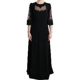 Black Stretch Shift Long Maxi Dress