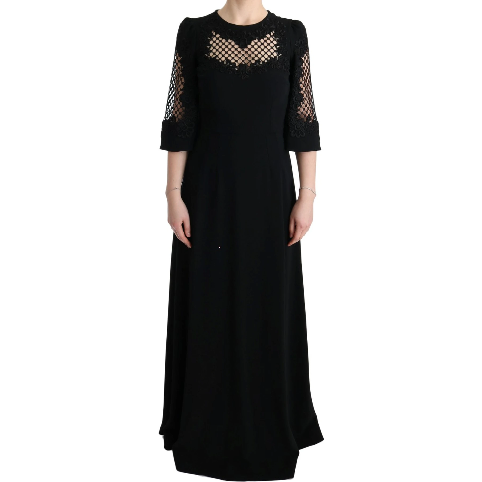 Black Stretch Shift Long Maxi Dress