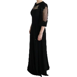 Black Stretch Shift Long Maxi Dress