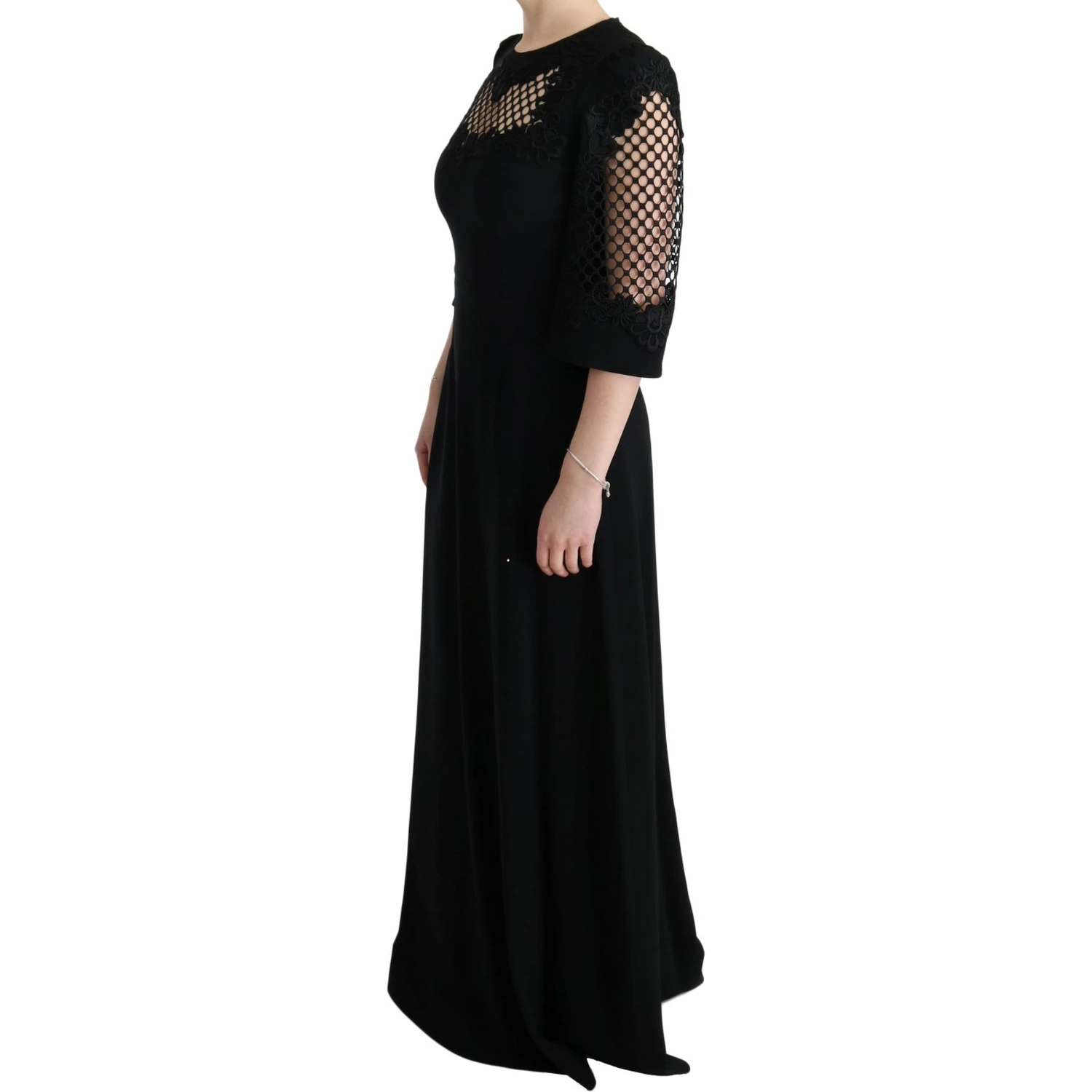 Black Stretch Shift Long Maxi Dress