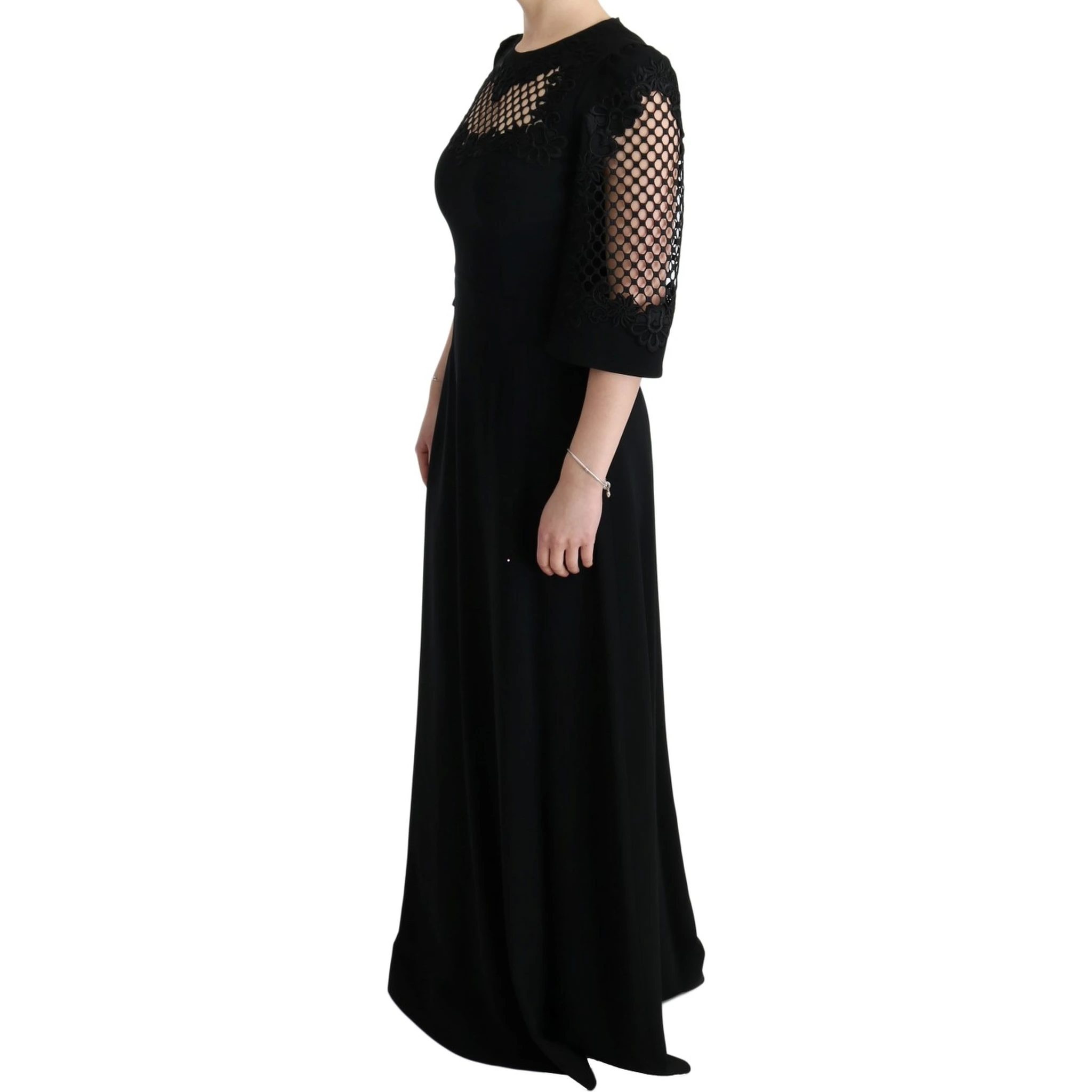 Black Stretch Shift Long Maxi Dress