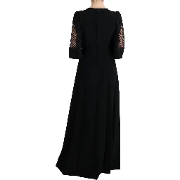 Black Stretch Shift Long Maxi Dress