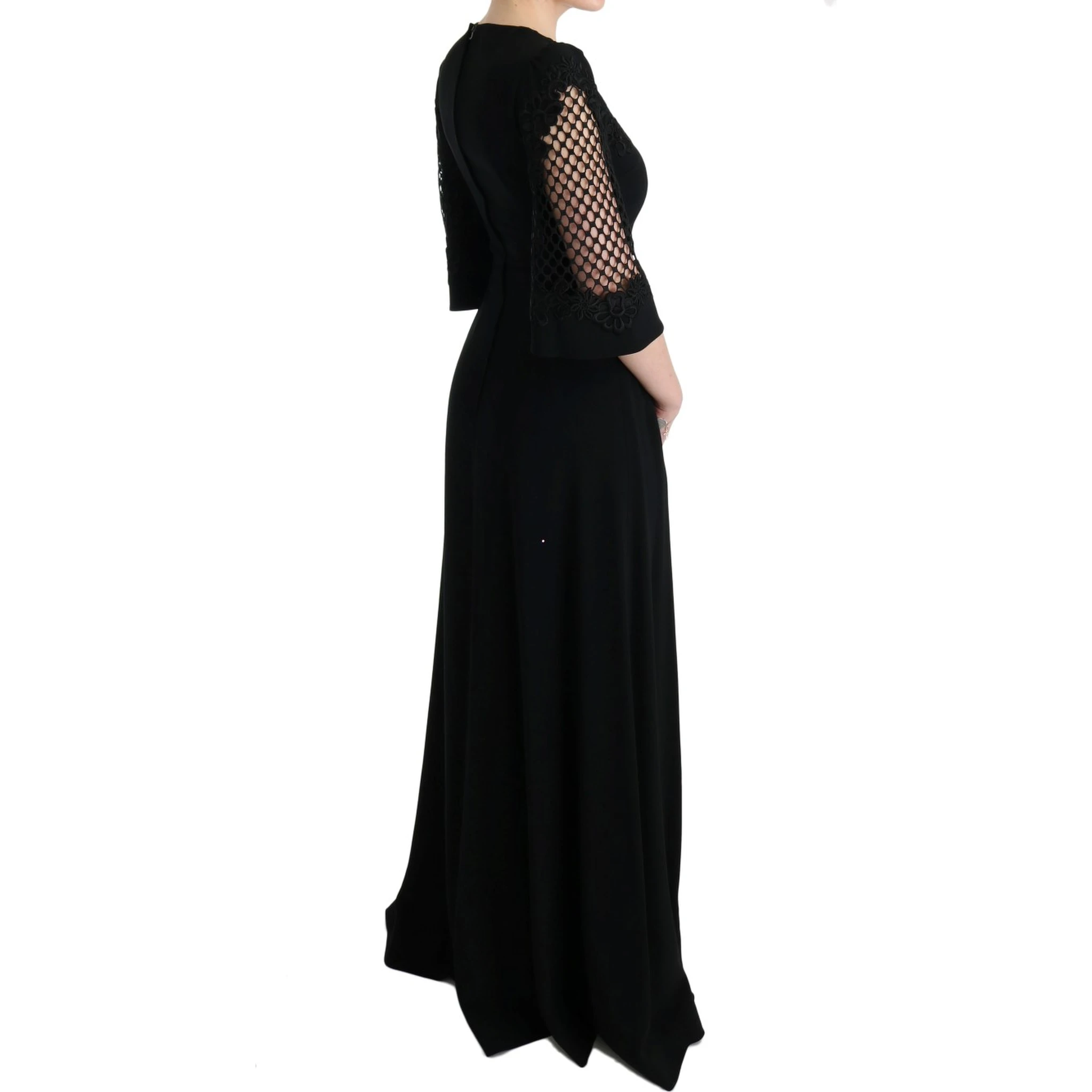 Black Stretch Shift Long Maxi Dress