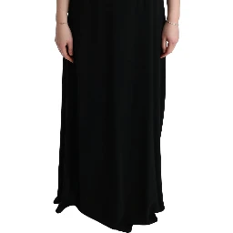 Black Stretch Shift Long Maxi Dress