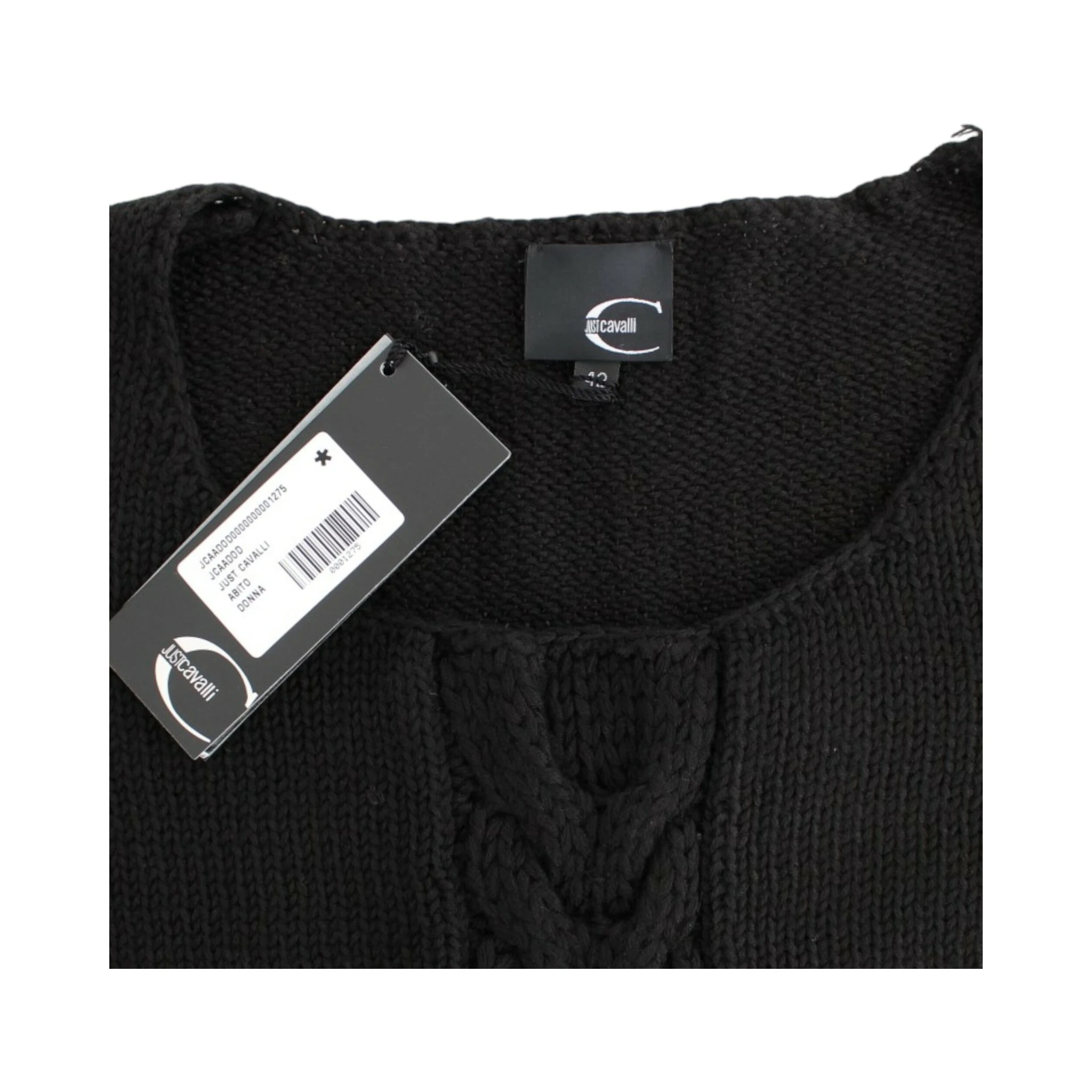Black knitted wool sweater
