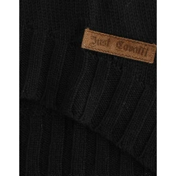Black knitted wool sweater