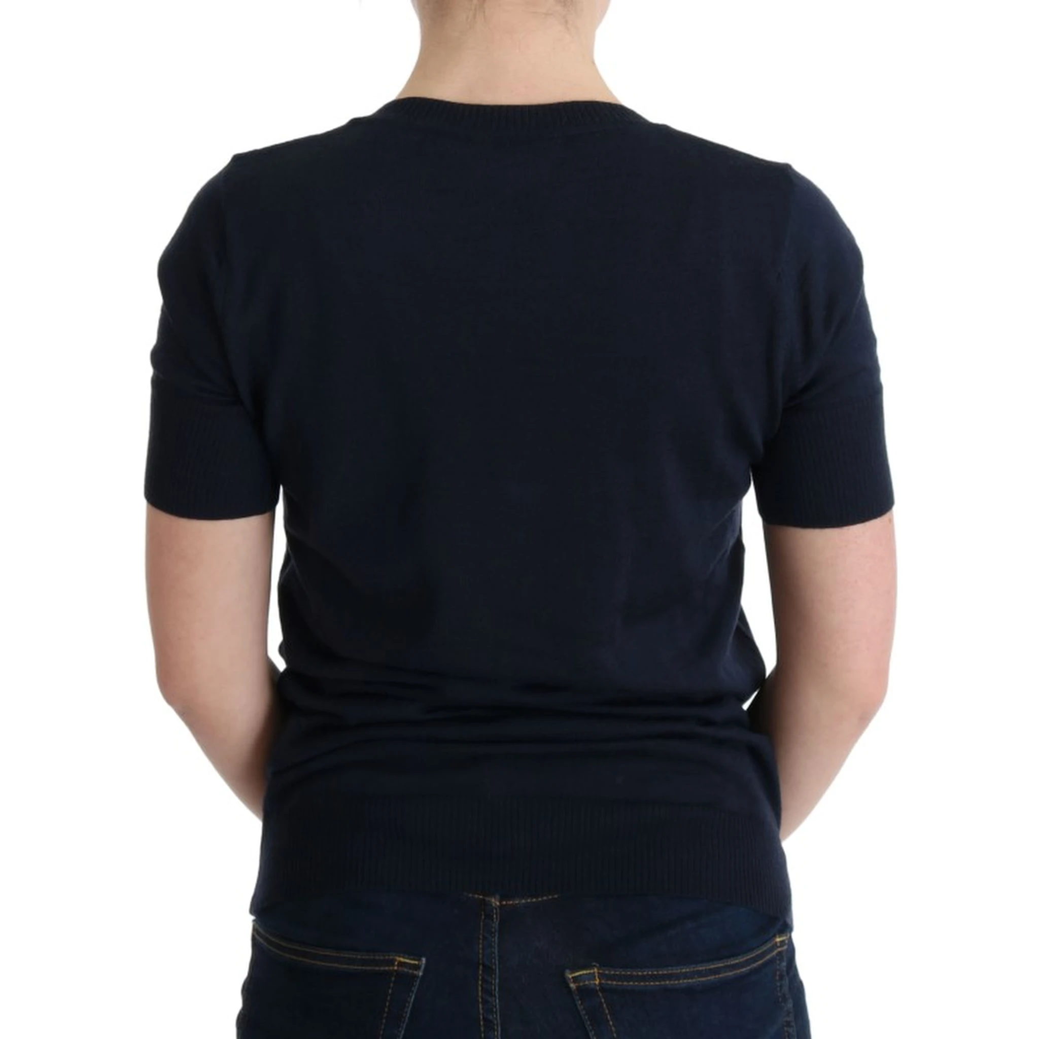 Blue 100% Lana Wool Blouse Top