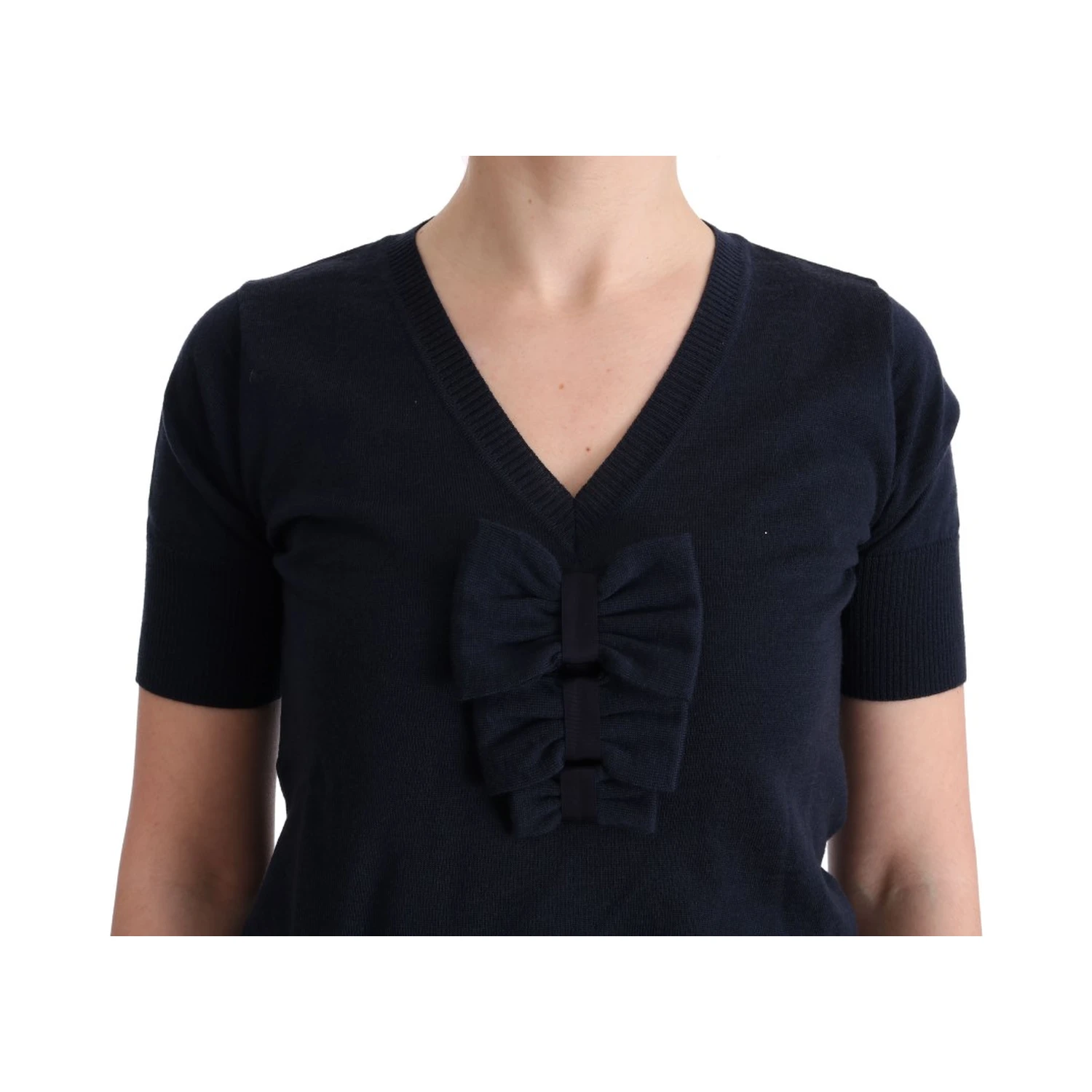 Blue 100% Lana Wool Blouse Top