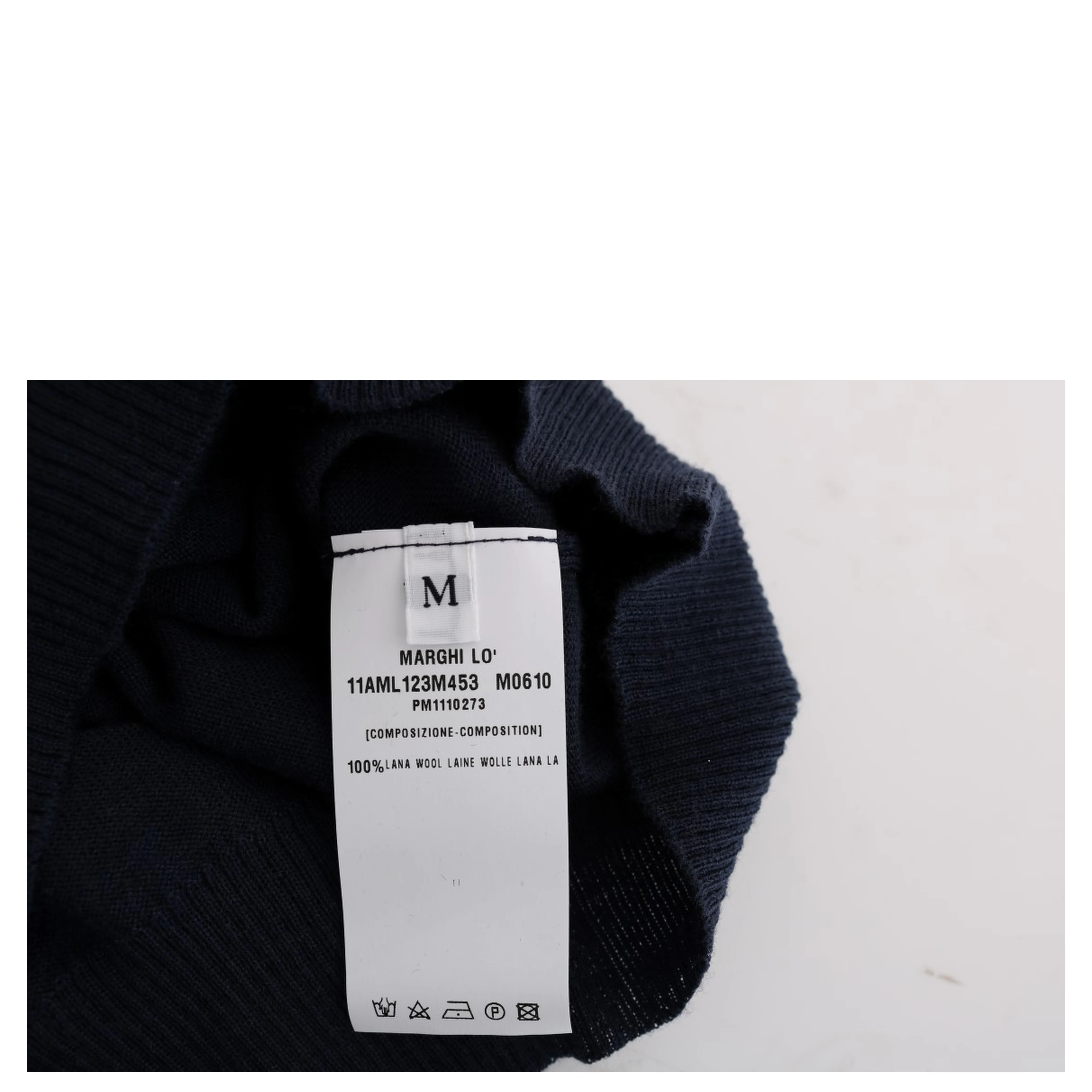 Blue 100% Lana Wool Blouse Top