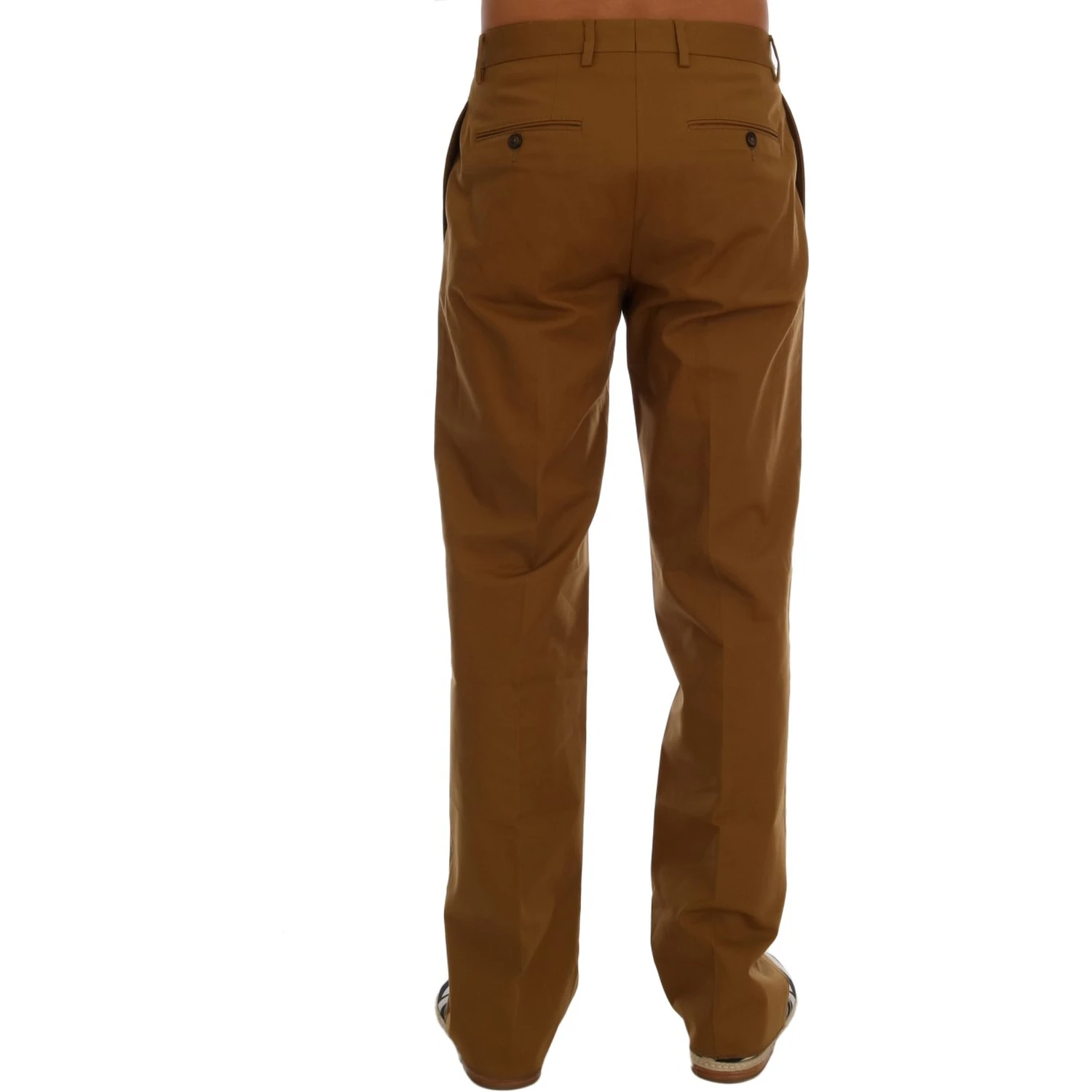 Brown Stretch Cotton Pants