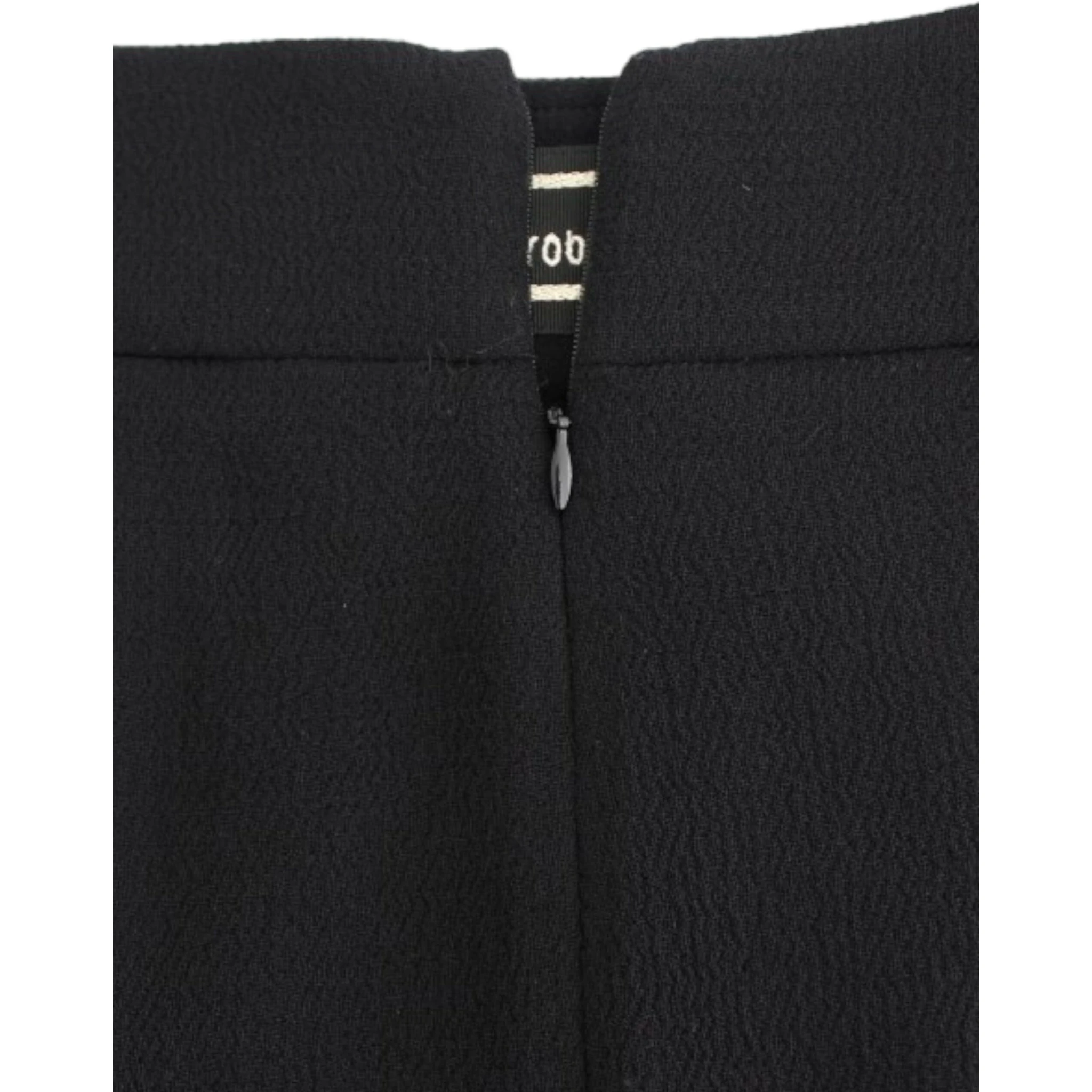 Black wool pencil skirt