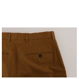 Brown Stretch Cotton Pants