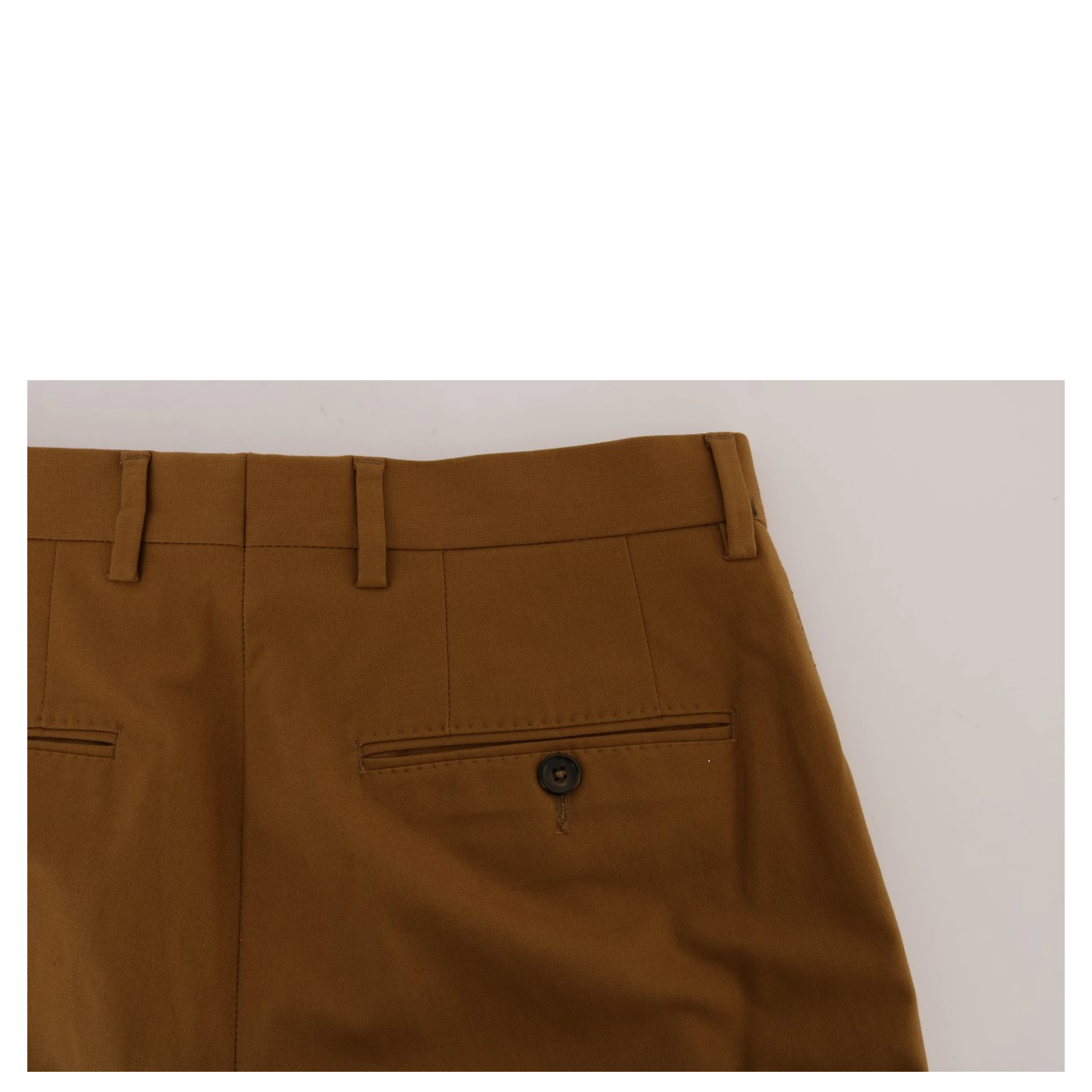 Brown Stretch Cotton Pants