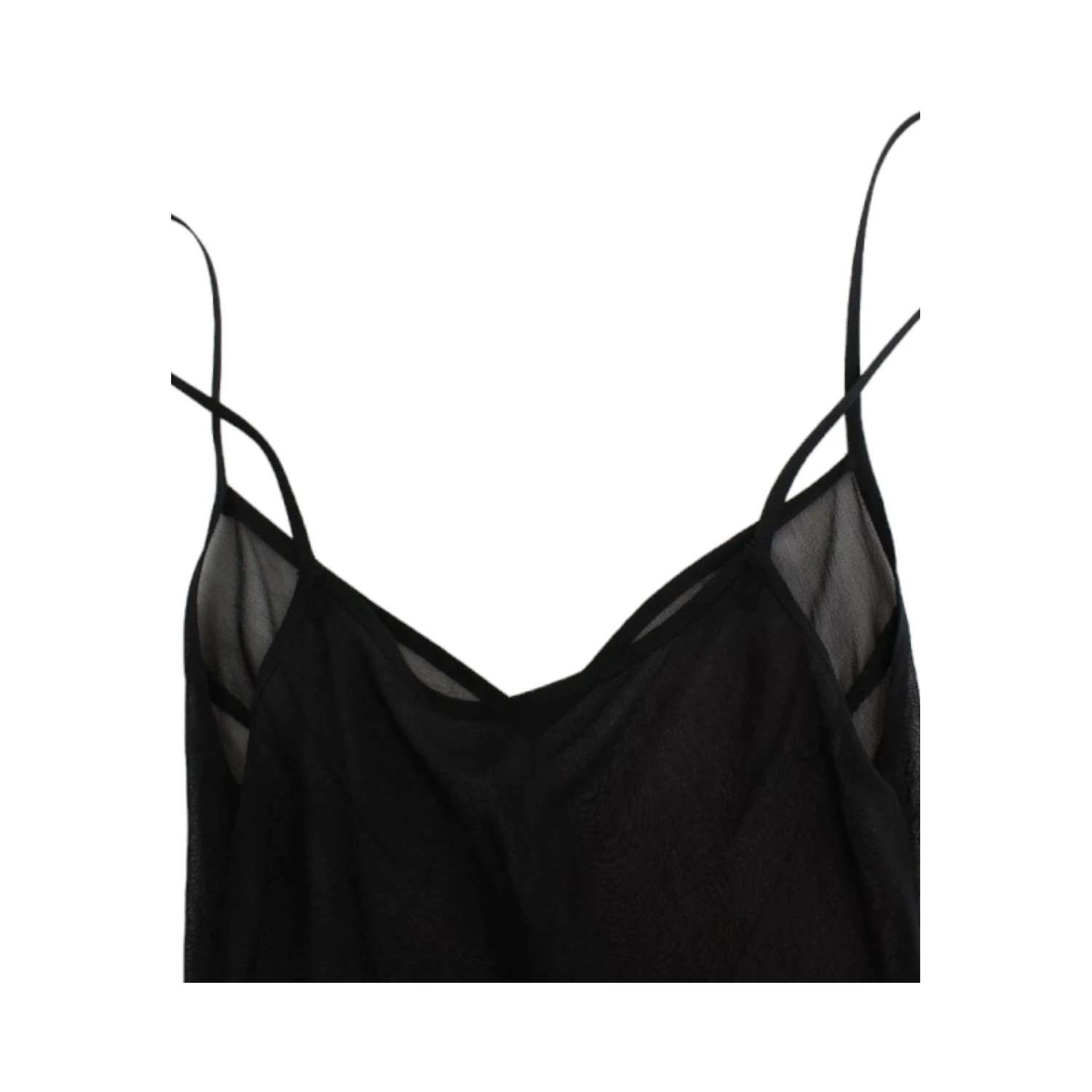 Black long sleeve silk dress
