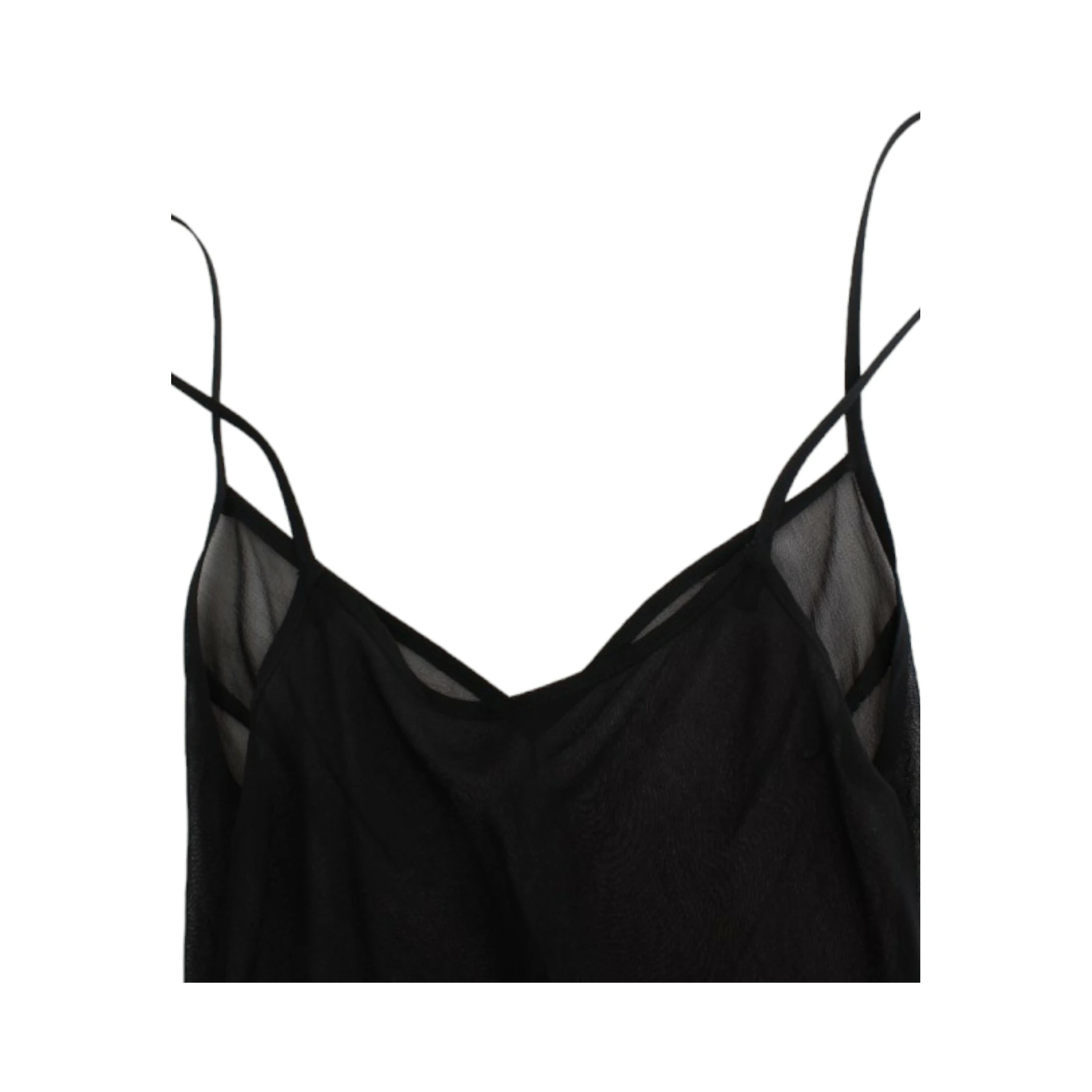 Black long sleeve silk dress