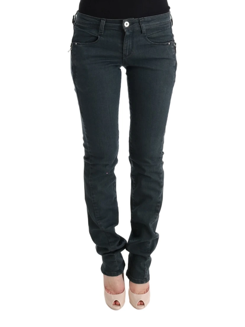 Gray Cotton Superslim Denim Jeans