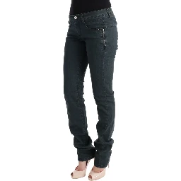 Gray Cotton Superslim Denim Jeans