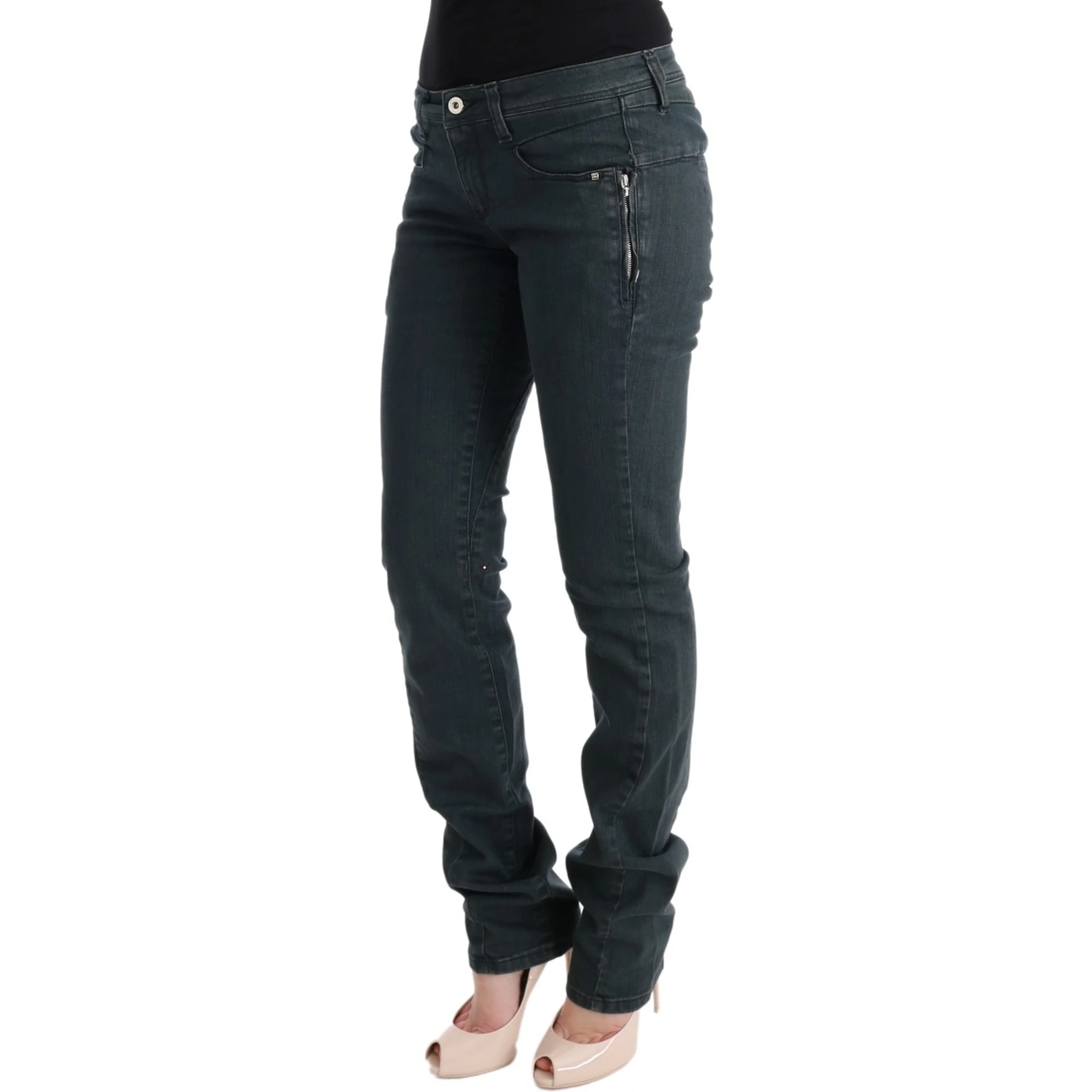 Gray Cotton Superslim Denim Jeans