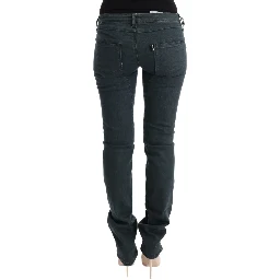 Gray Cotton Superslim Denim Jeans