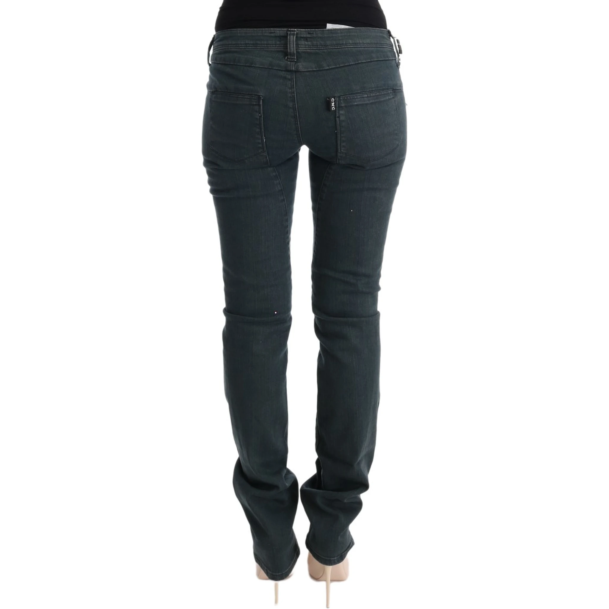 Gray Cotton Superslim Denim Jeans