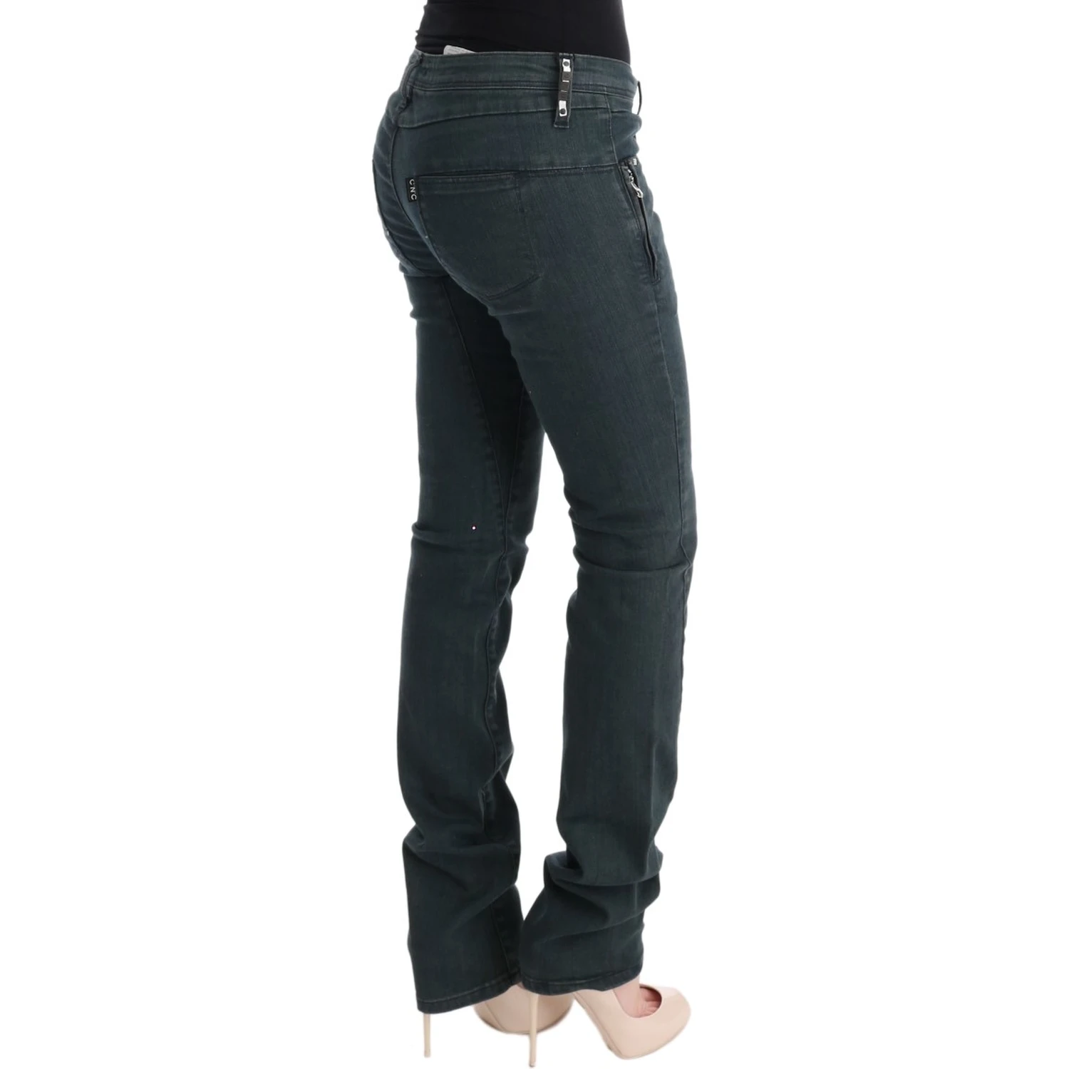 Gray Cotton Superslim Denim Jeans