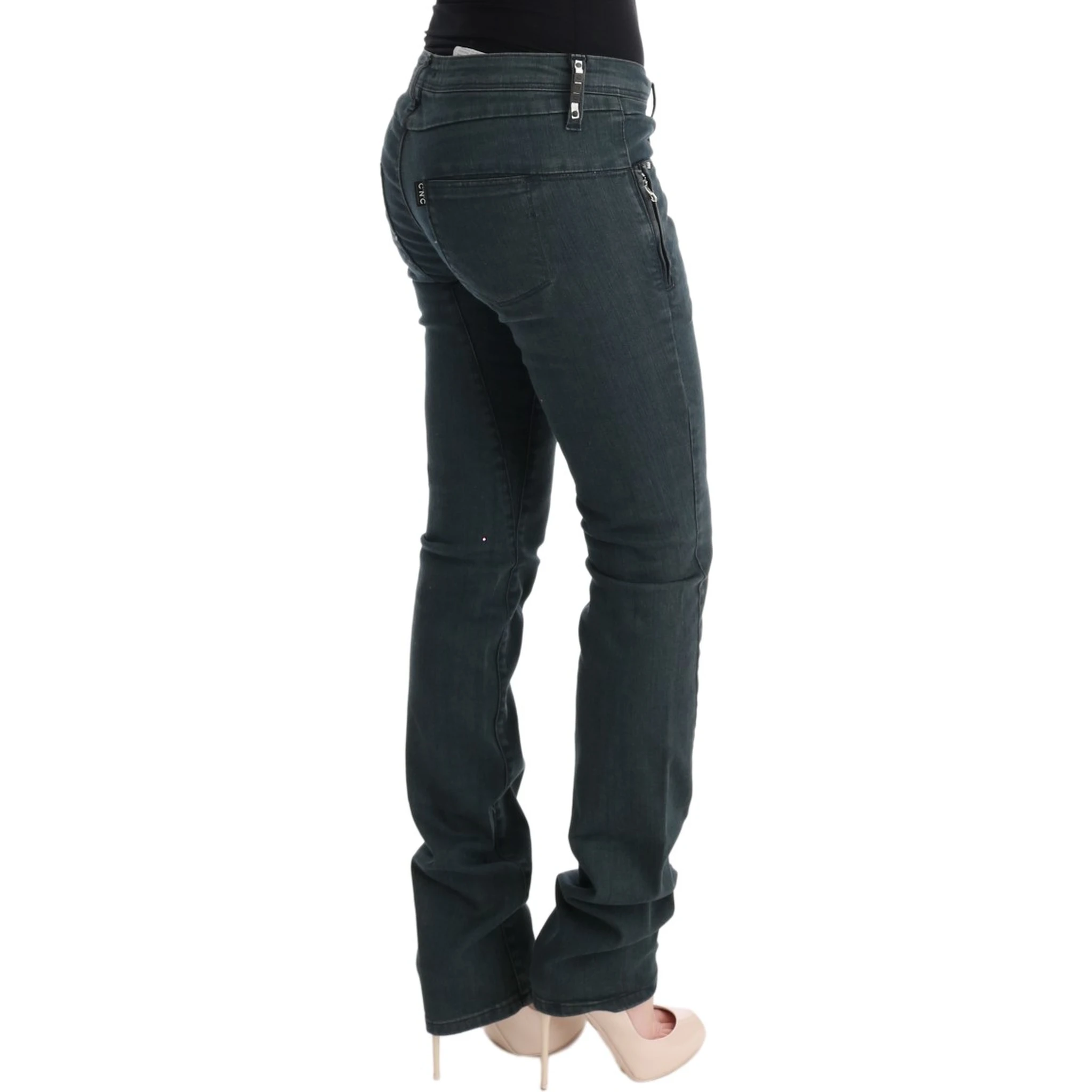 Gray Cotton Superslim Denim Jeans