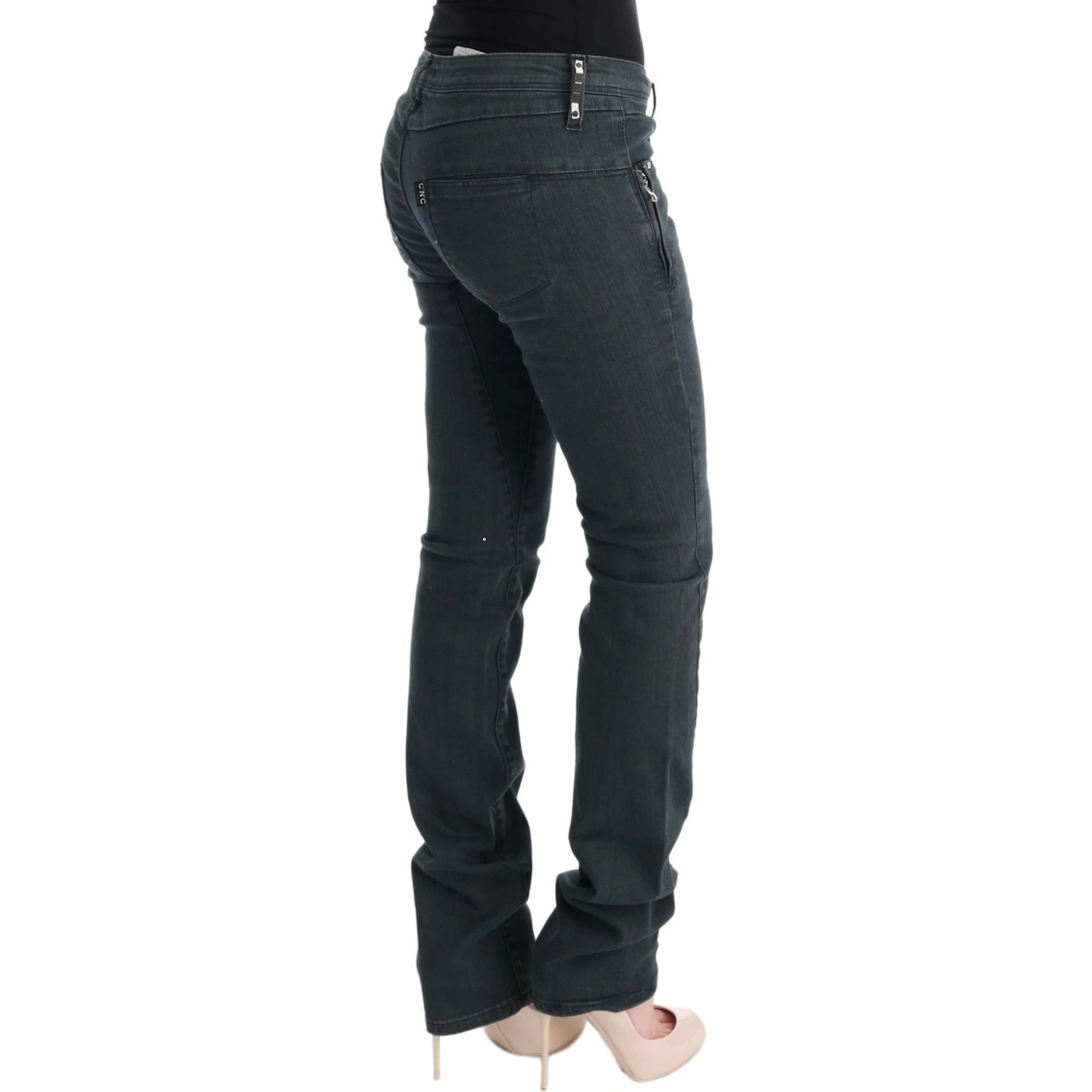 Gray Cotton Superslim Denim Jeans