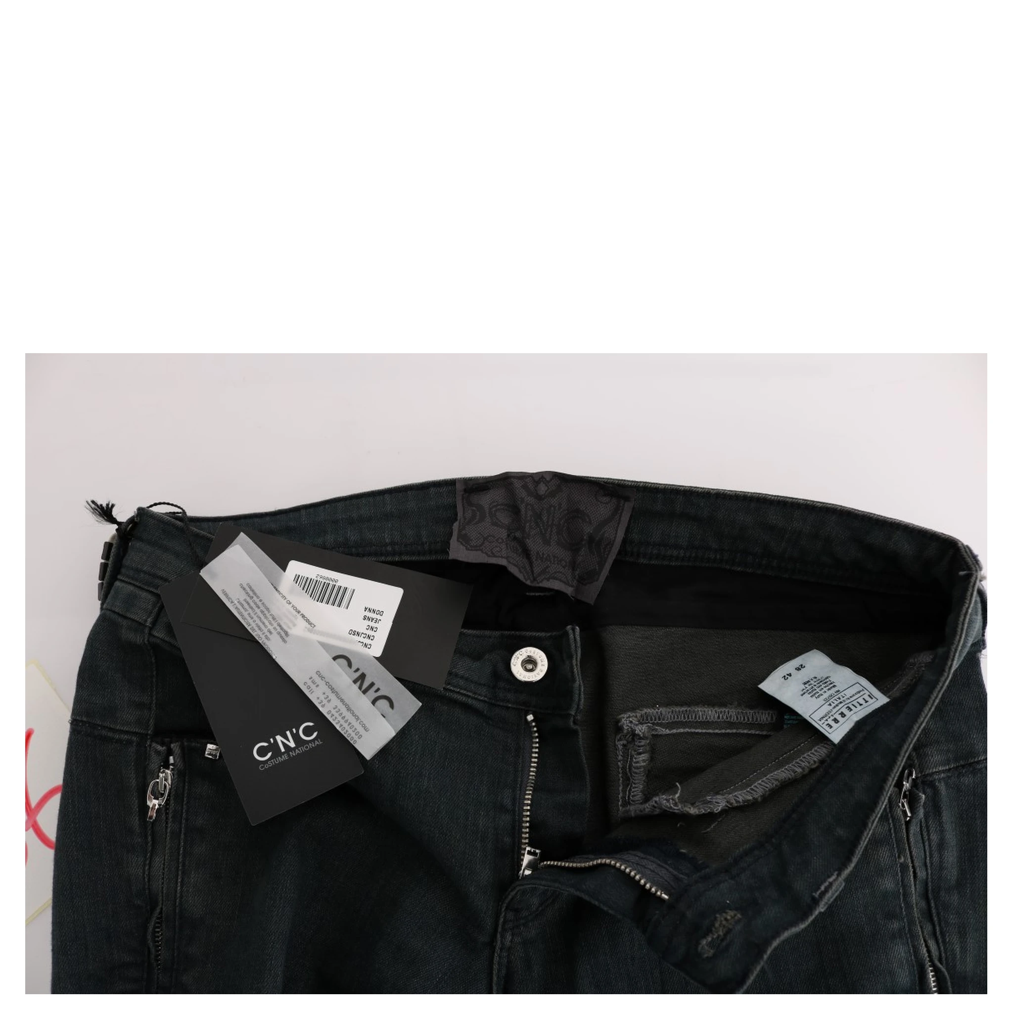 Gray Cotton Superslim Denim Jeans