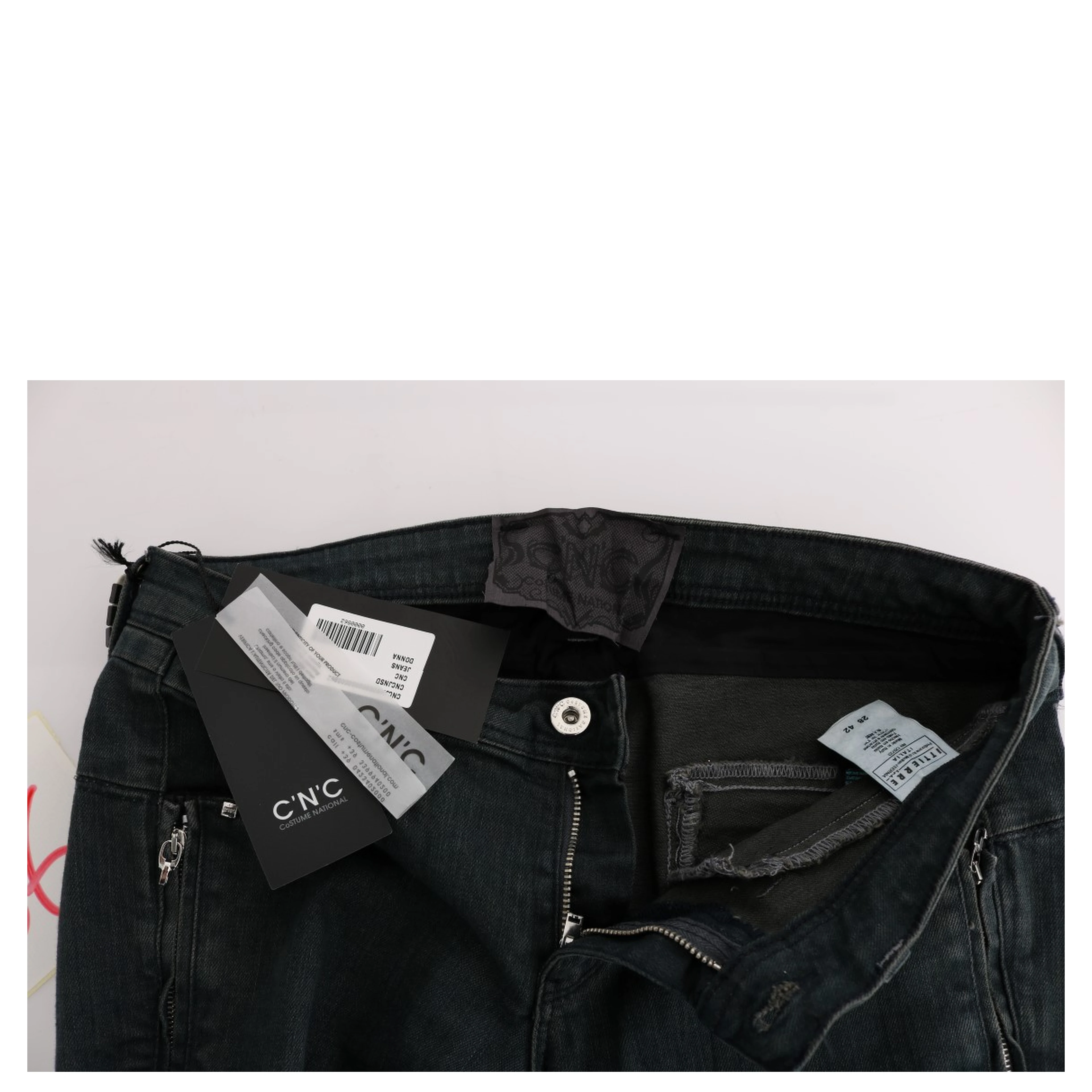 Gray Cotton Superslim Denim Jeans