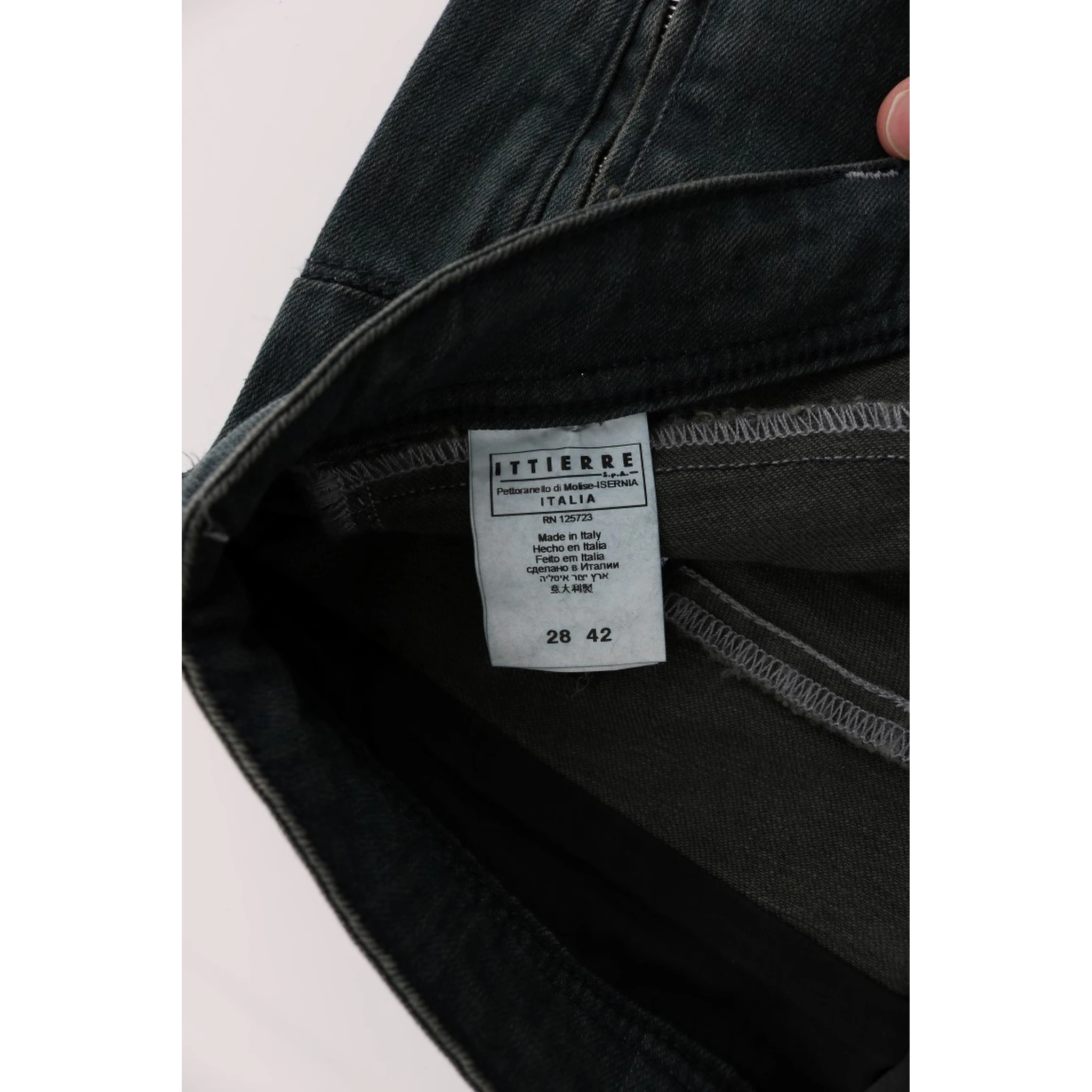 Gray Cotton Superslim Denim Jeans